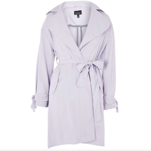 Topshop Truster Duster Lavender Trench Coat - Picture 2 of 8